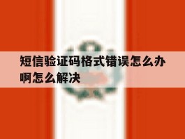 短信验证码格式错误怎么办啊怎么解决