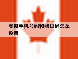 虚拟手机号码和验证码怎么设置