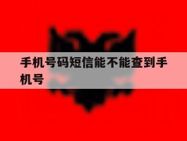 手机号码短信能不能查到手机号