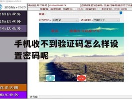手机收不到验证码怎么样设置密码呢