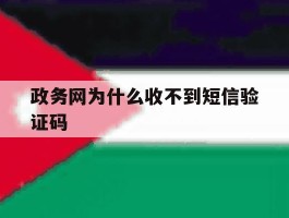 政务网为什么收不到短信验证码