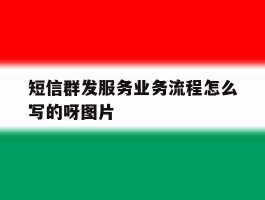 短信群发服务业务流程怎么写的呀图片