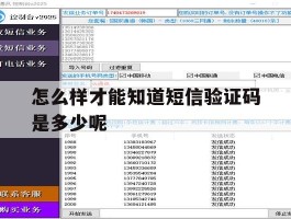 怎么样才能知道短信验证码是多少呢