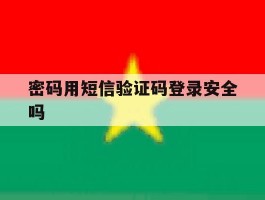 密码用短信验证码登录安全吗