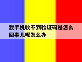 我手机收不到验证码是怎么回事儿呢怎么办