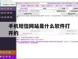 手机短信网站是什么软件打开的