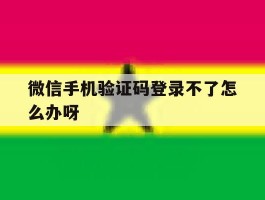 微信手机验证码登录不了怎么办呀