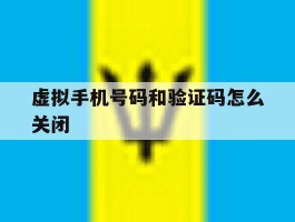 虚拟手机号码和验证码怎么关闭