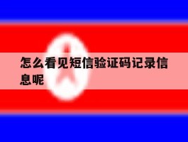 怎么看见短信验证码记录信息呢