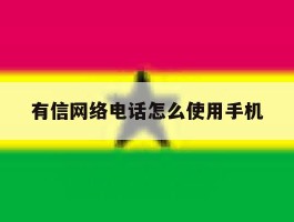 有信网络电话怎么使用手机