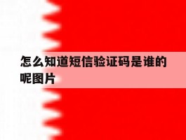 怎么知道短信验证码是谁的呢图片
