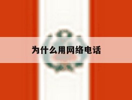 为什么用网络电话