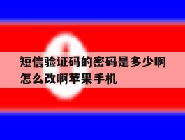 短信验证码的密码是多少啊怎么改啊苹果手机