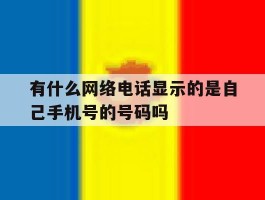 有什么网络电话显示的是自己手机号的号码吗