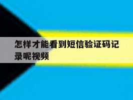 怎样才能看到短信验证码记录呢视频