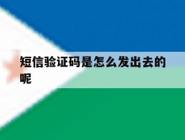 短信验证码是怎么发出去的呢