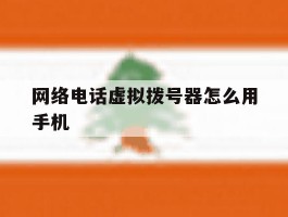 网络电话虚拟拨号器怎么用手机