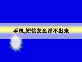 手机,短信怎么弹不出来