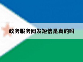 政务服务网发短信是真的吗